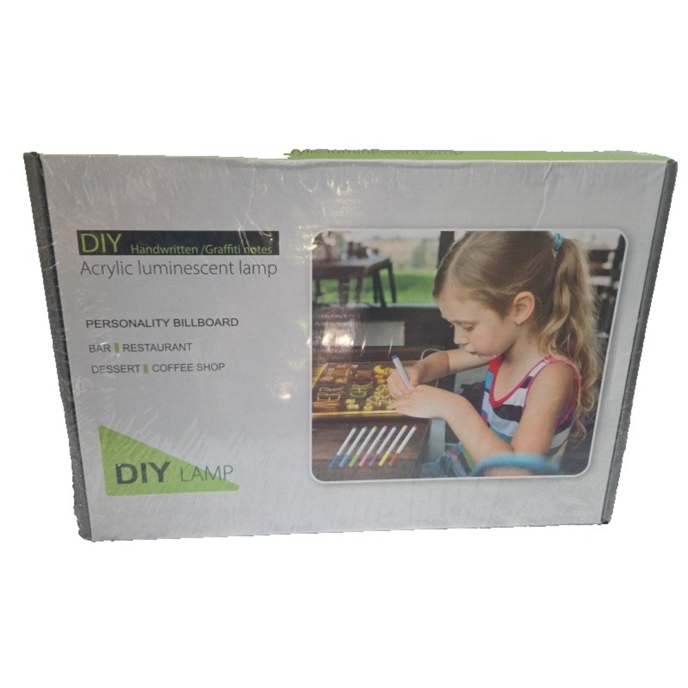 Acrylic Luminescent Lamp Kids DIY Drawing Board Handwritten Notes Graffiti New